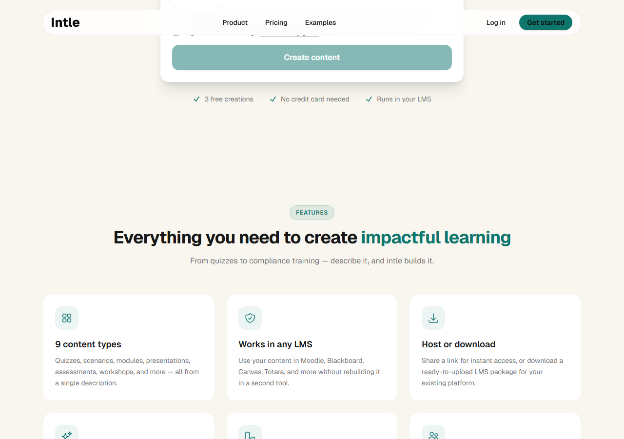 intle product page section on how interactive content is generated